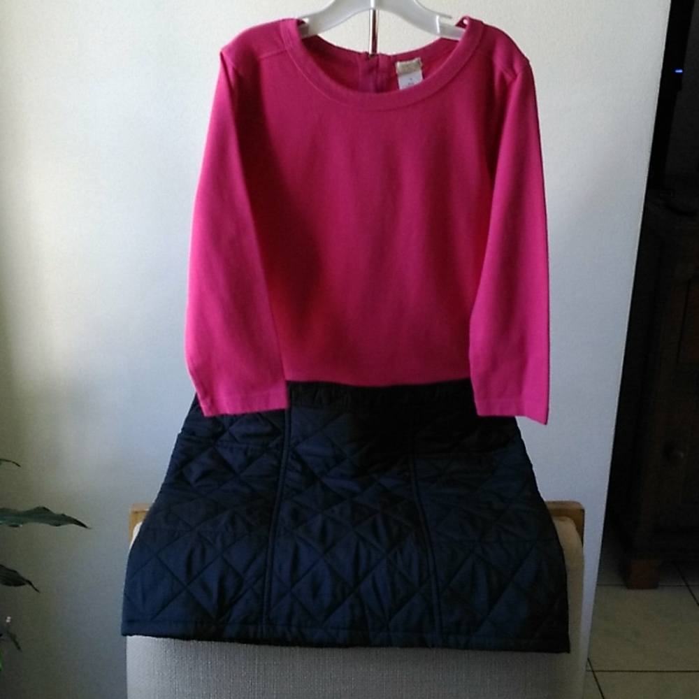 Crewcuts by J Crew Jersey dress with quilted skirt